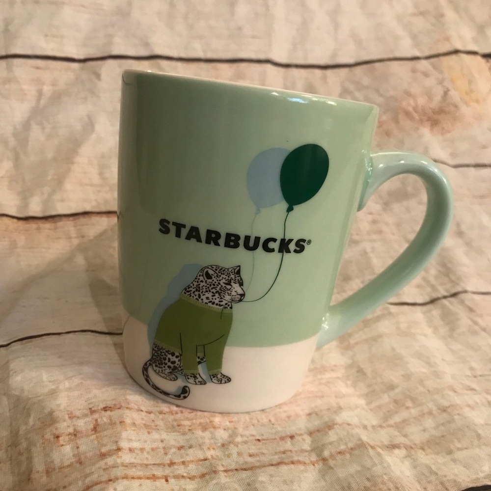2020 Starbucks Birthday Balloon Leopard Mug